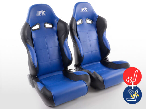Sièges sport FK Sièges auto demi-coque Set Comfort avec siège chauffant + fonction massage -