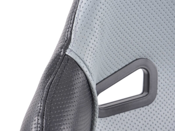 Sièges sport FK Sièges demi-coque auto SCE-Sportive 2 cuir synthétique gris / noir - – Image 6