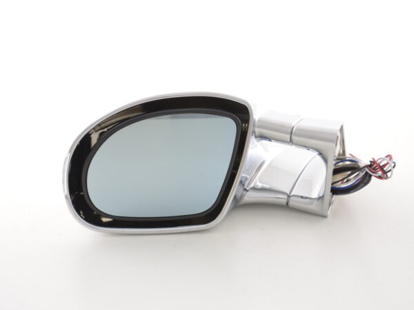 Rétroviseur extérieur Set de rétroviseurs sport N-Look 3 pôles réglables avec grand clignotant chromé conduite à gauche - – Image 4