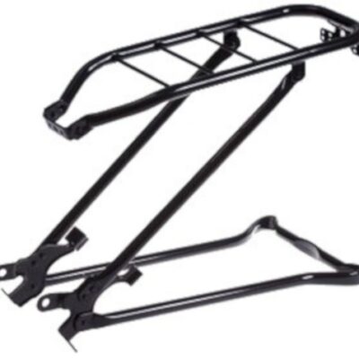 Porte-bagages Porte-bagages avec support pliant 28 pouces acier noir - Steco