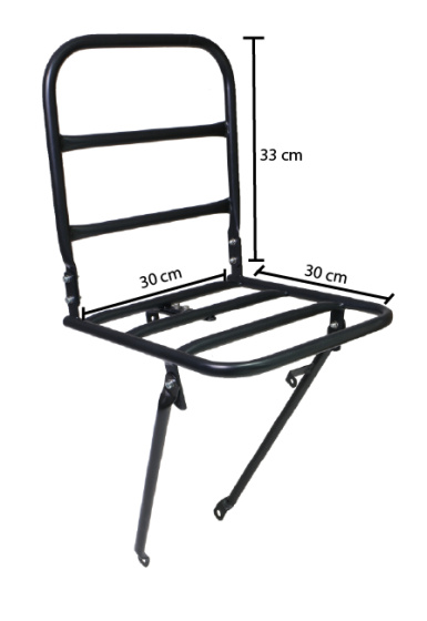 Porteurs avant Porte-bagages avant avec fixation du pivot 30 x 30 cm Noir mat - Steco – Image 4