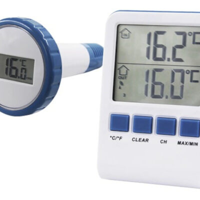 Pool thermometers thermomètre digital blanc/bleu - Summer fun