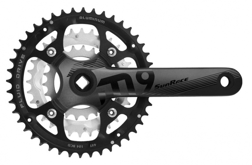 Sets manivelles Pédalier FCM914 22-32-44T 175 mm noir / argent - SunRace – Image 2