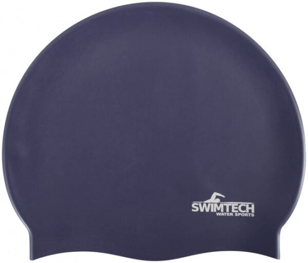 Bonnets de bain bonnet de bain en silicone taille unique bleu marine - SwimTech – Image 2