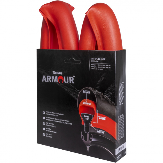 Chambres à air 24 inch protection contre les crevaisons Armour 24 x 1 3/8 pouce (35/40-540) rouge - Tannus – Image 3