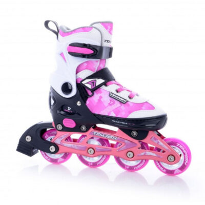 Patins à roulettes en ligne patins en ligne Dasty 82A softboot rose taille 33-36 - Tempish