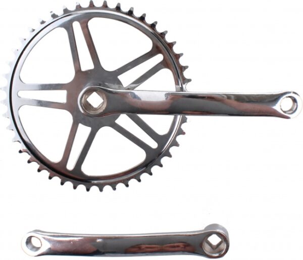Sets manivelles Pédalier Vinty 44T 170 mm Argent pour Axe Carré - VWP – Image 2