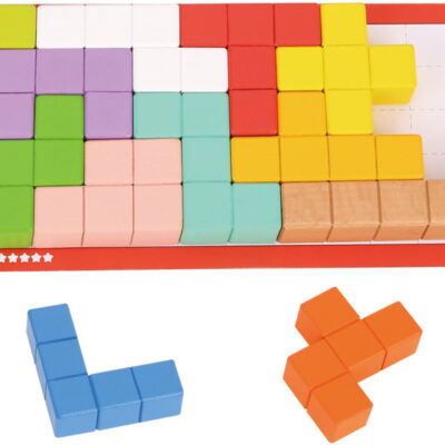 Puzzles Cube Puzzle 10 niveaux Jeu de réflexion éducatif en bois 23 pièces - Tooky Toy