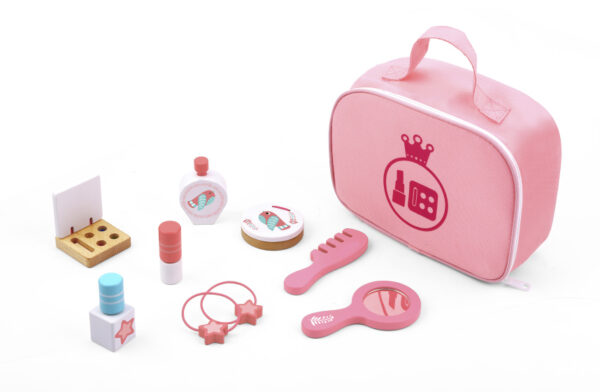 Toy make-up Jeu de maquillage en bois rose 11 pièces - Tooky Toy – Image 3