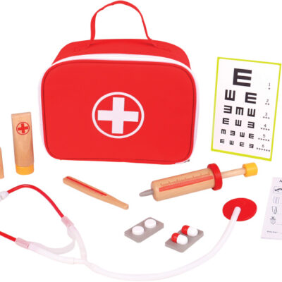 Doctor sets Little Doctor Jeu en bois rouge 11 pièces - Tooky Toy