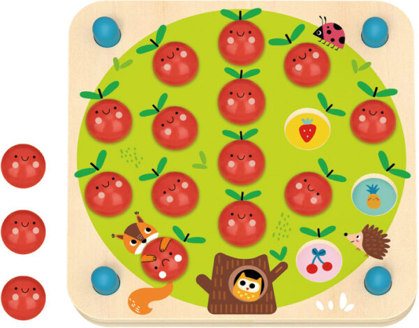 Educational toys Memory Apple Jeu de réflexion éducatif en bois 23 pièces - Tooky Toy – Image 2