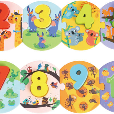 Educational toys Puzzle des chiffres Jouet éducatif en bois 20 pièces - Tooky Toy
