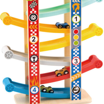 Jouets récréatifs Voie ferrée en bois avec voitures jouets 18 mois 8 pièces - Tooky Toy