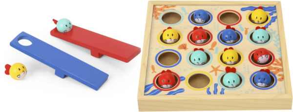 Jeux de société Jeu d'adresse en bois "Flying Fish Diving" 19 pièces - Tooky Toy – Image 3