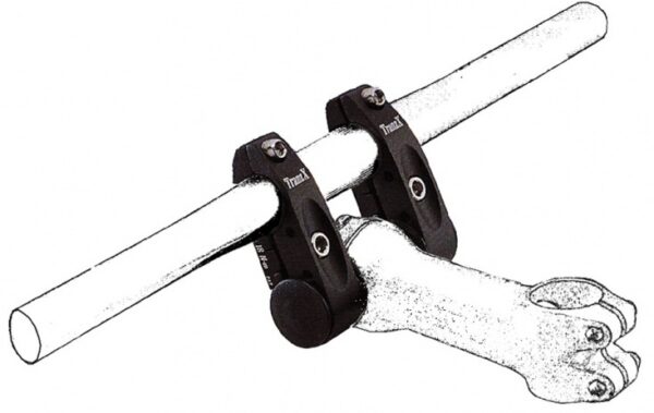 Triathlon & installation Clamp adaptateur double Configuration De LA Transmission en Aluminium Noir - TranzX – Image 3