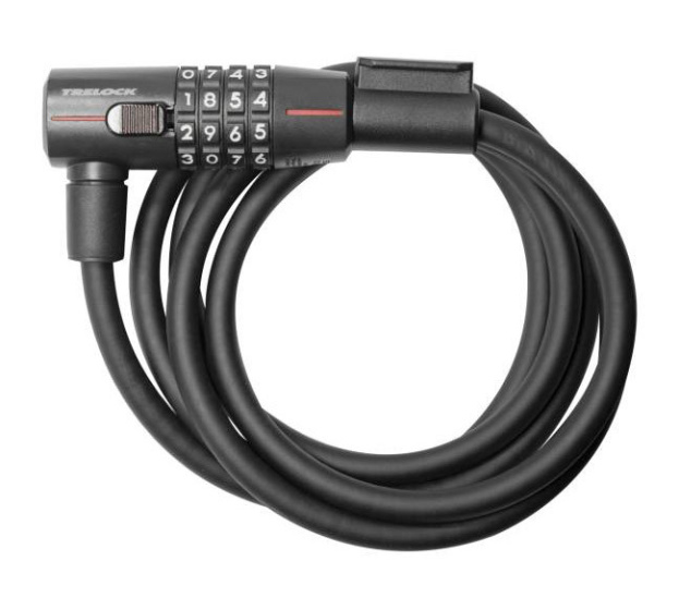 Locks SK415 Serrure à câble spiralé Code 180/15mm Noir - Trelock