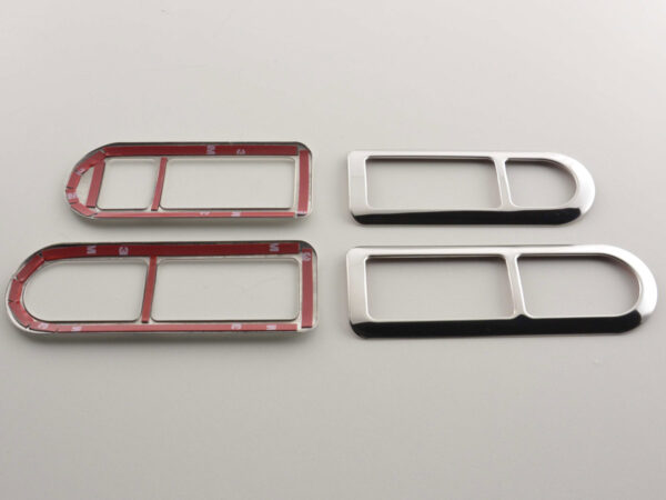 Cadre de poignée de porte chromé intérieur VW Polo (type 9N) 01-05, acier inoxydable - – Image 2