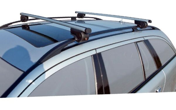 Supports toits kit porte-bagages de toit 124 cm aluminium argent argenté - Twinny Load – Image 3
