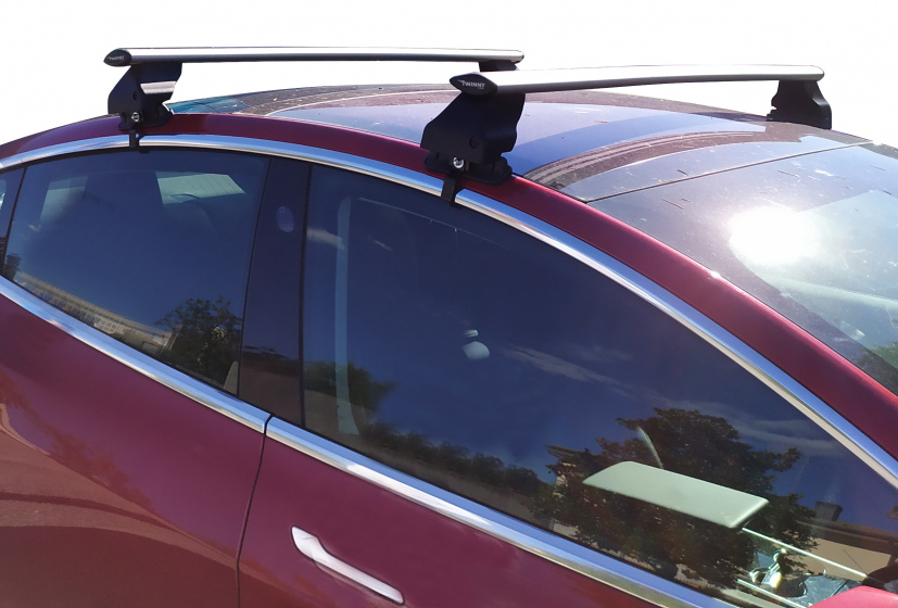 Supports toits ensemble de barres de toit Fly Bar Tesla 3 aluminium noir - Twinny Load – Image 3