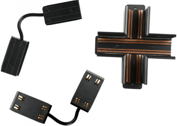 Accessoires d'éclairage ferroviaire rails magnétiques transversaux IP20 acier noir - V-TAC – Image 2