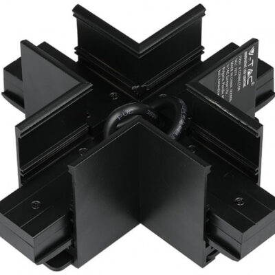 Accessoires d'éclairage ferroviaire rails magnétiques transversaux IP20 acier noir - V-TAC
