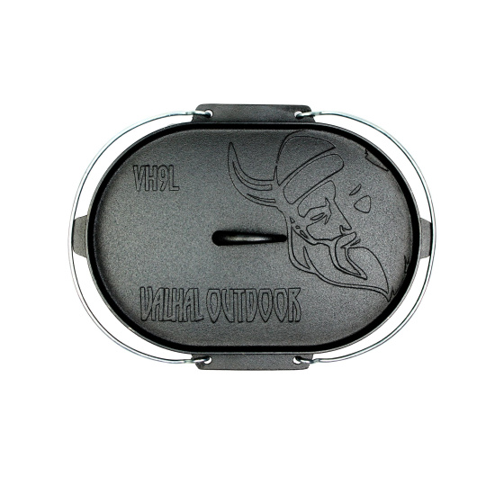 Casseroles Casserole Dutch Oven Fonte avec couvercle Ovale 9 L - Valhal – Image 2