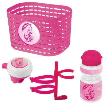 Sets accessoires Paardset d'accessoires filles rose/blanc 4 pièces - Ventura