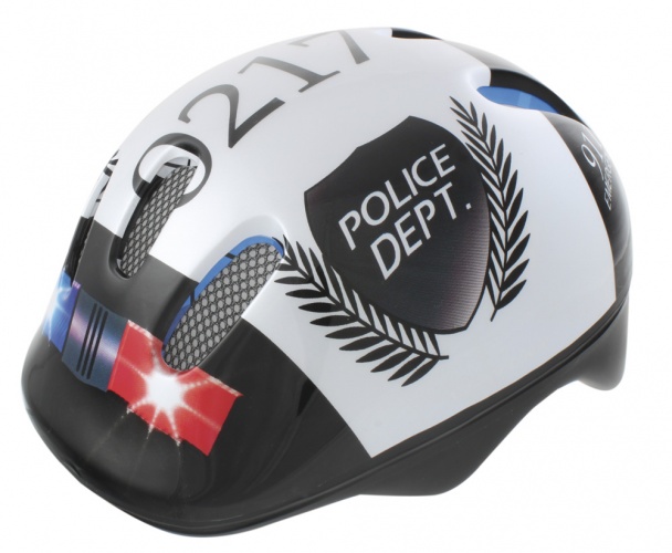 Casques enfants Casque vélo Police Blanc Noir Taille 52/57 cm - Ventura – Image 2