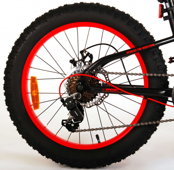 Vélos garçons Gradient 20 Pouces 28 cm Garçon 6SP Frein à disque mécanique Noir/Rouge - Volare – Image 10