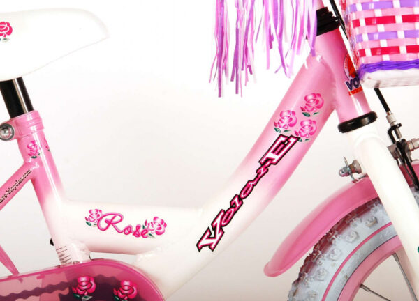 Children bikes Rose 14 Pouces 23,5 cm Fille Frein à rétropédalage Blanc/Rose - Volare – Image 18