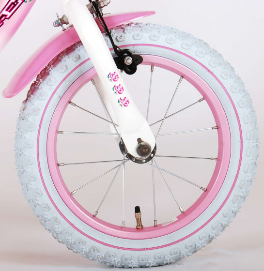 Children bikes Rose 14 Pouces 23,5 cm Fille Frein à rétropédalage Blanc/Rose - Volare – Image 19
