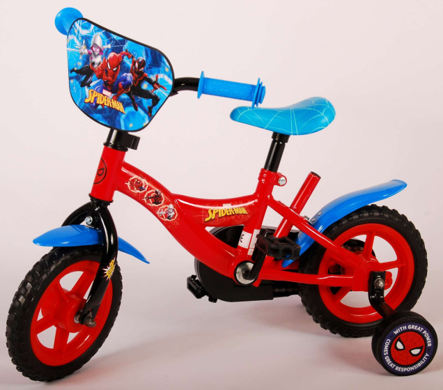 Children bikes Spider-Man 10 Pouces 20 cm Garçon Transition Rouge/Bleu - Marvel – Image 2