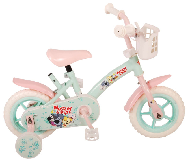 Children bikes Woezel & Pip 10 Pouces 20 cm Fille Transition Menthe/Rose clair - Volare – Image 7
