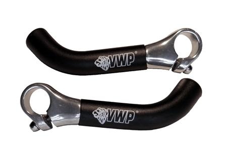 Bar Ends embouts de barre en aluminium plié 15 cm noir - VWP
