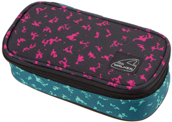 Etuis Classic Petrol trousse à crayons filles 21 x 10 cm polyester noir - Walker – Image 2