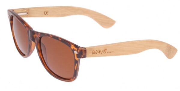 Lunettes de soleil lunettes de soleil bambou Taka unisexe clair/brun - Wave Hawaii – Image 5