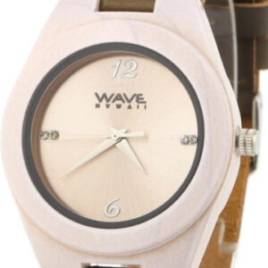 Montres montre Citizen Miyota hommes 4 cm bois/cuir blanc/brun - Wave Hawaii