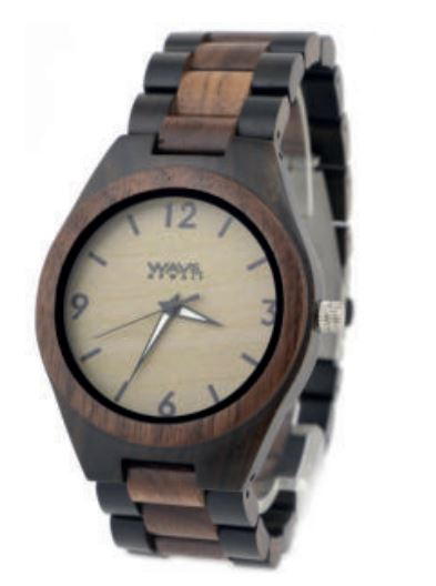 Montres montre Walnut hommes 4 cm bois/cuir marron - Wave Hawaii – Image 2