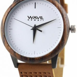 Montres montre Zebra dames 4 cm bois/cuir marron - Wave Hawaii