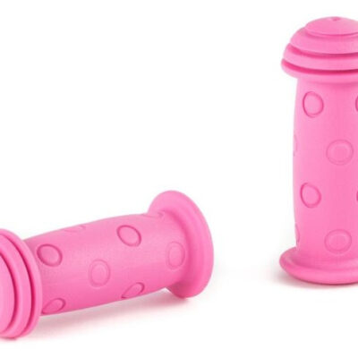 Handlebar grips poignées filles 100 x 22 mm caoutchouc rose 2 pièces - Widek