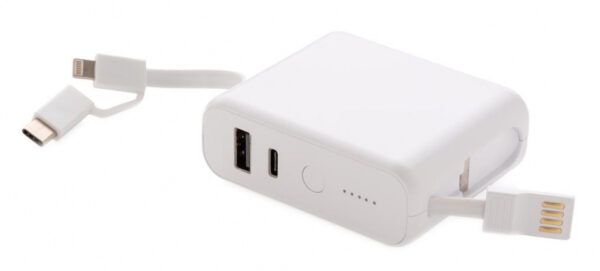 Powerbanks banque d'alimentation avec chargeur sans fil 7,2 cm ABS blanc - XD Collection – Image 2