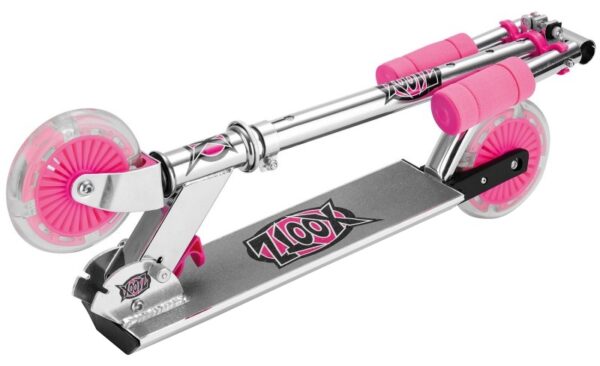 Children's scooters Trottinette cascadeuse pliante frein à pied filles rose - Xootz – Image 9