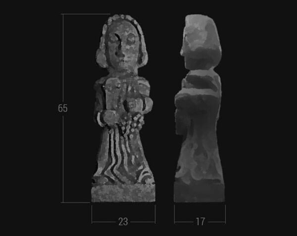 Statue Saint-Vincent - Grand format (65 x 23 x 17) - Charmot Clair Adouci - COMPTOIR DES PIERRES – Image 4