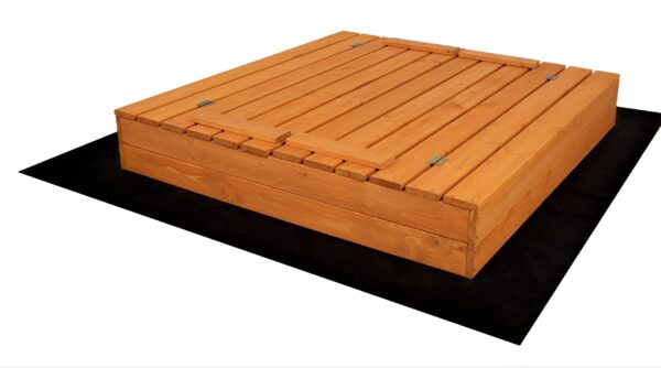 Bac à sable en bois Soroplay 120x120 cm avec housse et textile non tissé – Image 5