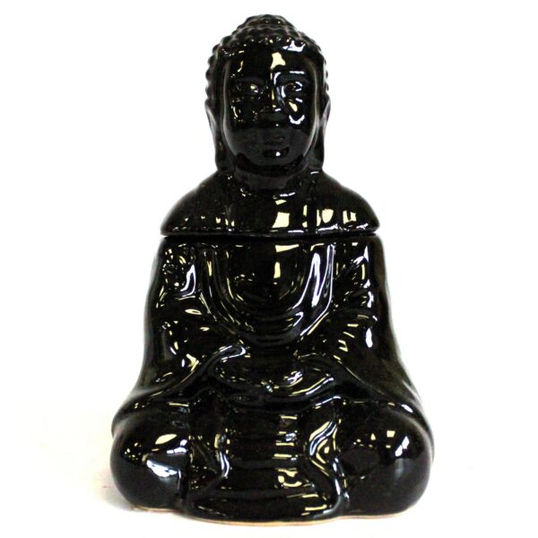 Brûleur à Huile Bouddha Assis - Noir- Vendu par 1