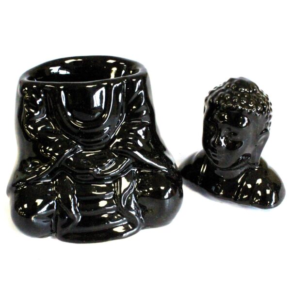 Brûleur à Huile Bouddha Assis - Noir- Vendu par 1 – Image 3