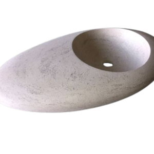 Vasque en pierre Galet - 80 x 45 x 12 - Lanvignes Doré Jaune Vieilli - COMPTOIR DES PIERRES