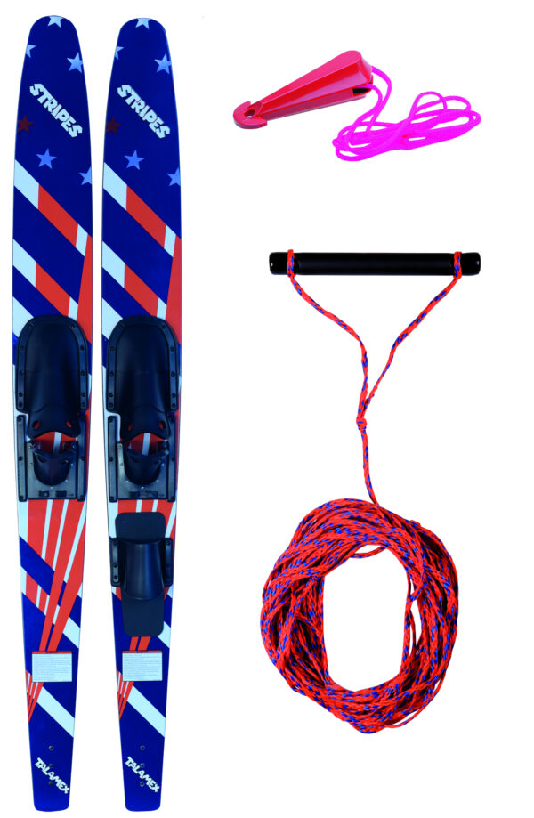Ensemble complet de ski nautique Nautilo pour débutants - ski nautique comprenant corde de traction et triangle