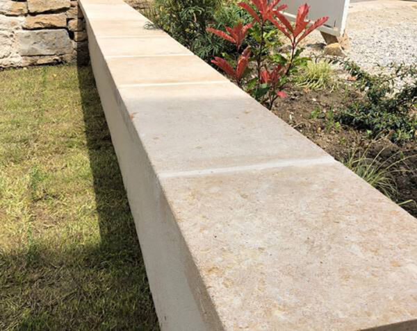 Couvertines en pierre  -  100 x 35 x 6  - VENDU PAR 3 - Lanvignes Doré-Jaune
