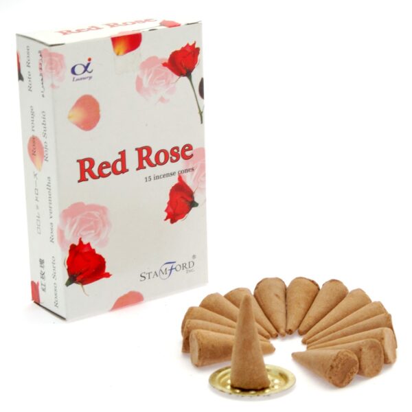 Cônes d'encens Rose Rouge- Vendu par 1